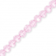 Perles à facettes rondes 8 mm Rose clair