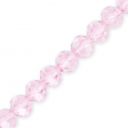 Perles à facettes rondes 10 mm Rose clair