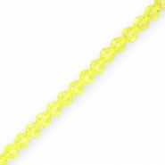 Perles à facettes rondes 6 mm Jaune