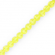 Perles à facettes rondes 8 mm Jaune