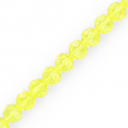 Perles à facettes rondes 10 mm Jaune