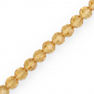Perles à facettes rondes 8 mm Ocre ambré