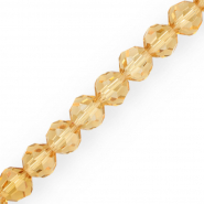Perles à facettes rondes 10 mm Ocre ambré