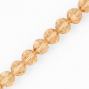 Perles à facettes rondes 12 mm Ocre ambré