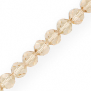 Perles à facettes rondes 4 mm Beige latte