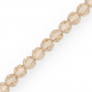 Perles à facettes rondes 8 mm Beige latte