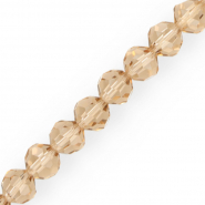 Perles à facettes rondes 10 mm Beige latte