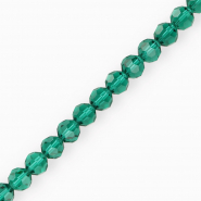 Perles à facettes rondes 8 mm Vert sarcelle