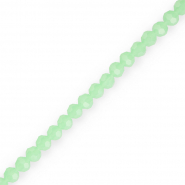 Perles à facettes rondes 4 mm Vert menthe