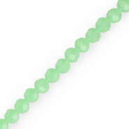 Perles à facettes rondes 6 mm Vert menthe