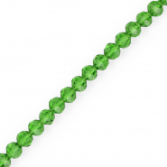 Perles à facettes rondes 4 mm Vert gazon