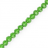 Perles à facettes rondes 6 mm Vert gazon