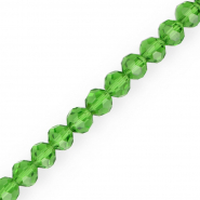 Perles à facettes rondes 8 mm Vert gazon