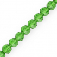 Perles à facettes rondes 10 mm Vert gazon