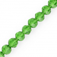 Perles à facettes rondes 12 mm Vert gazon