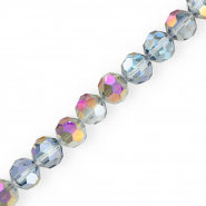 Perles à facettes rondes 16 mm Argenté-AB coating