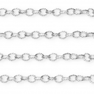 Apprêts en acier Inox chaîne maille jaseron maille forçat Argenté