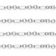 Apprêts en acier Inox chaîne maille jaseron maille figaro Argenté