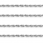 Apprêts en acier Inox chaîne maille jaseron maille twist Argenté