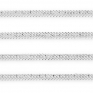 Apprêts en acier Inox chaîne maille jaseron maille gourmette double Argenté
