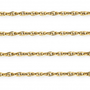 Appr&ecirc;ts en acier Inox cha&icirc;ne maille jaseron maille twist Dor&eacute;