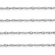 Apprêts en acier Inox chaîne maille jaseron maille twist Argenté