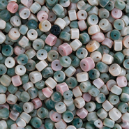 Pierres naturelles Quartz disc 4x2mm Multicolore vert