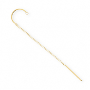 BY31® Apprêts en acier Inox boucles d'oreilles / puces créoles avec anneau Doré