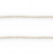 Perles d'eau douce imparfaites rond 3mm Blanc naturel