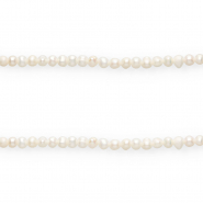 Perles d'eau douce imparfaites rond 4mm Blanc naturel