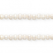 Perles d'eau douce imparfaites rond 7-8mm Blanc naturel