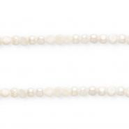 Perles d'eau douce imparfaites nugget rond 7mm Blanc naturel