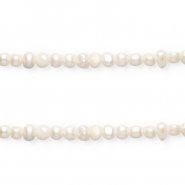 Perles d'eau douce imparfaites nugget rond 8-9mm Natural blanc