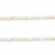 Perles d'eau douce imparfaites nugget rond 7-8mm Blanc naturel