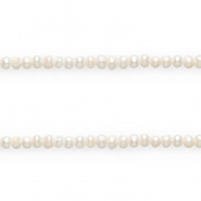 Perles d'eau douce imparfaites trou vertical 4x5mm Blanc naturel