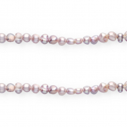 Perles d&rsquo;eau douce imparfaites nugget Rose coquillage