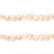 Perles d'eau douce imparfaites rond 7-9mm Rose p&ecirc;che