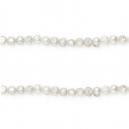Perles d'eau douce imparfaites nugget ovale Gris verd&acirc;tre clair