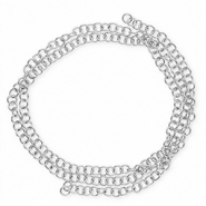 Apprêts en acier inox anneau brisé 7mm Argenté