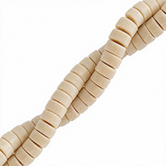 Pierres naturelles perles rondelles heishi 4mm Beige marbre