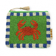 BY31&reg; Trousse crabe Vert-orange br&ucirc;l&eacute;e-bleu-blanc-dor&eacute;