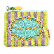 BY31&reg; Trousse "HOT MESS" Bleu turquoise-jaune lime-lilas-orange
