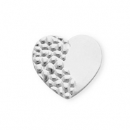 Breloques en acier Inox coeur Argenté