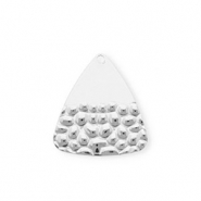 Breloques en acier Inox triangle Argent&eacute;