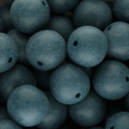 DQ Perles acryliques 18 mm Bleu pétrole