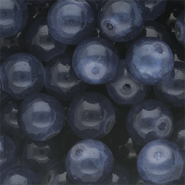 Perles en verre 10 mm Bleu denim