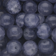Perles en verre 12 mm Bleu denim