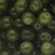 Perles en verre 10 mm Vert arm&eacute;e
