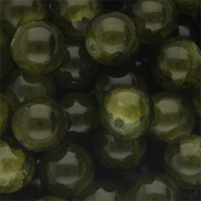 Perles en verre 12 mm Vert arm&eacute;e
