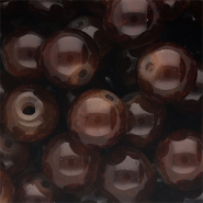 Perles en verre 12 mm Marron
